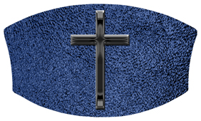 DNSWILL 510 BK SH BL Black Single Cross Shimmer Blue